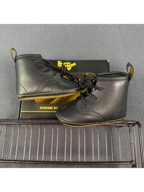 NEW Dr. Martens Infant Booties Size 3 US - Black Crib Shoes 1460 Boy/Girl